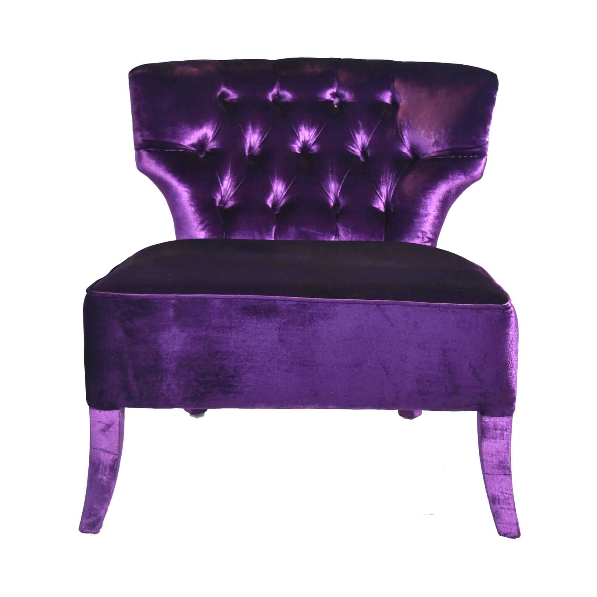 Majestic Purple Velvet Chair - Image 2