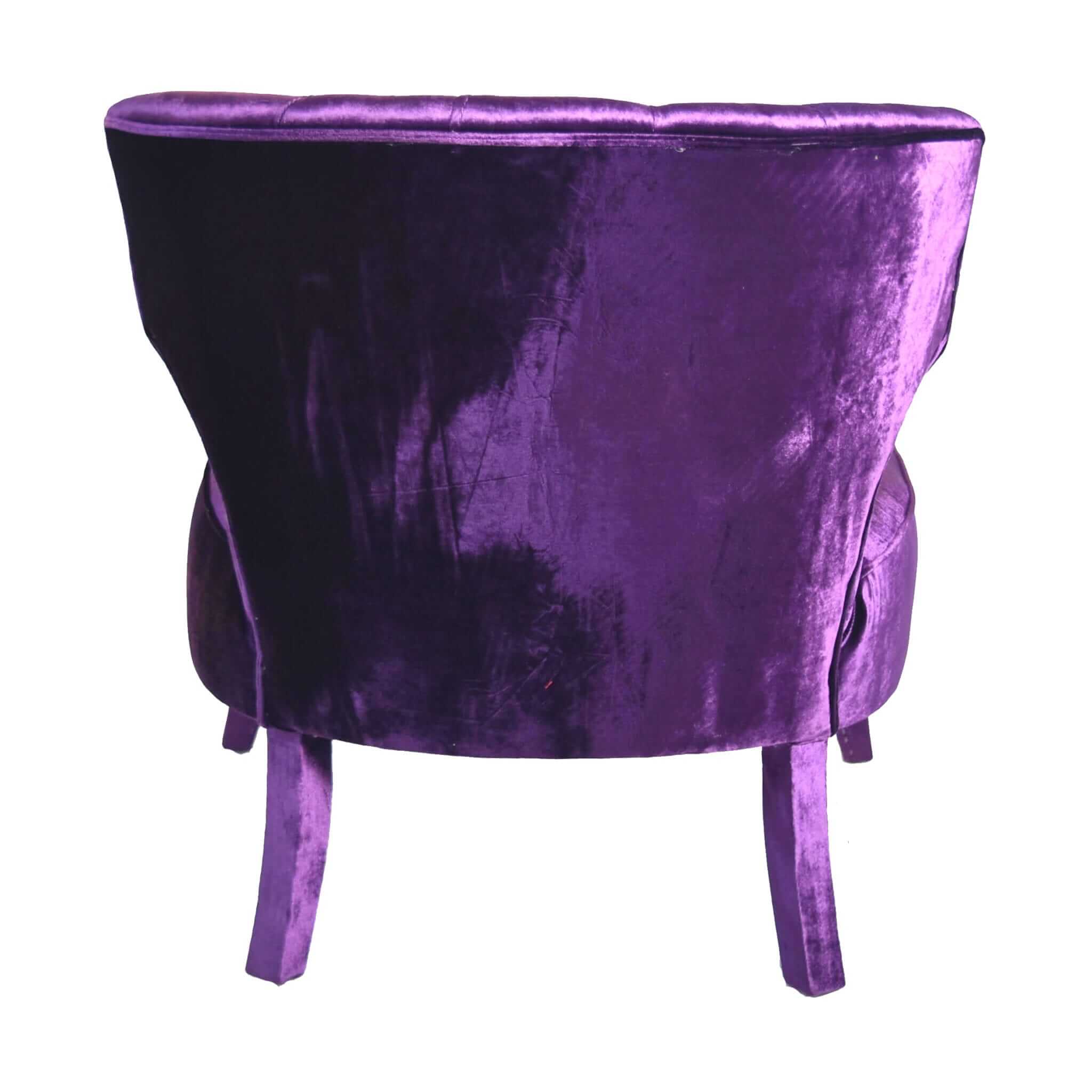 Majestic Purple Velvet Chair - Image 3