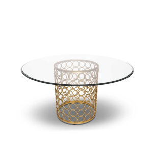 Versailles Table with Round Glass Top