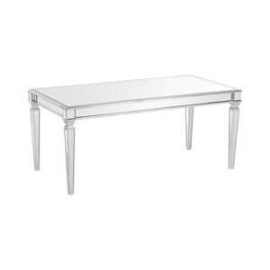 Silver Trim Mirror Table