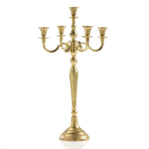 Gold 5 Arm Candelabra 24"