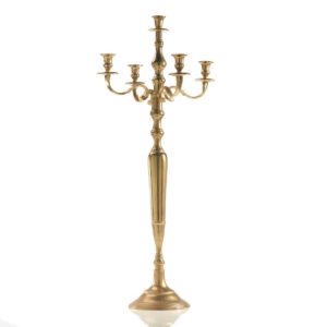 Gold 5 Arm Candelabra 40"