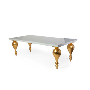 Bubble Table White/Gold