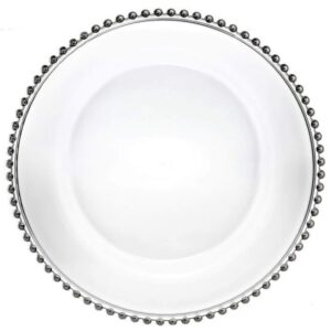 Beaded Silver Charger 13"