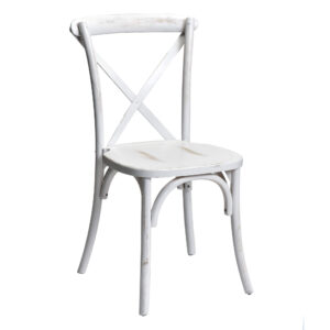 Cross Back Chair Washed White
