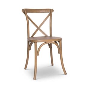 Cross Back Chair Natural Wood