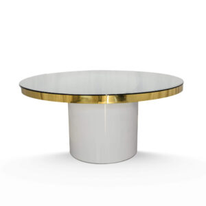 Maison Gold/ White Round Table