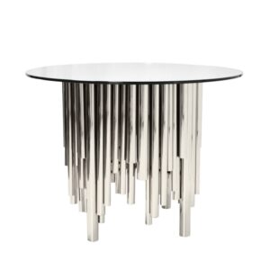 Luxor Round Silver Dining Table