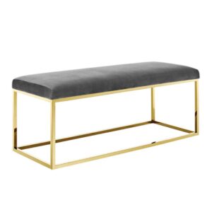 Gansevoort Bench Gold Gray