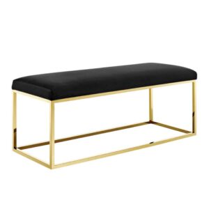 Gansevoort Bench Gold Black