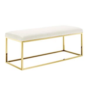 Gansevoort Bench Gold White