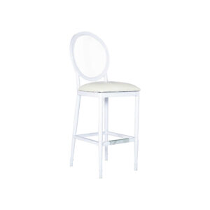 Acrylic Back Marie Antoinette Barstool White / White Crocodile