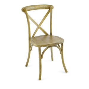 Cross Back Chair Antique Natural Wood