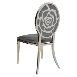 Imperial Silver Dining Chair - Rose