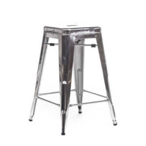 Silver Metallic Bistro Stool