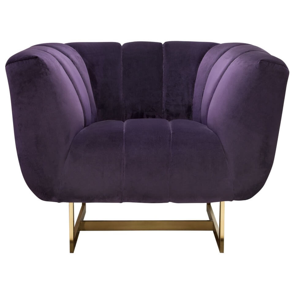 Chelsea Purple Velvet Chair
