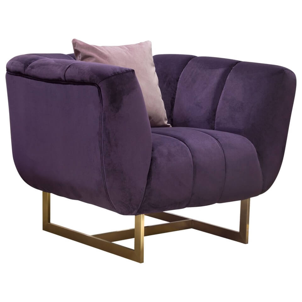Chelsea Purple Velvet Chair - Image 2