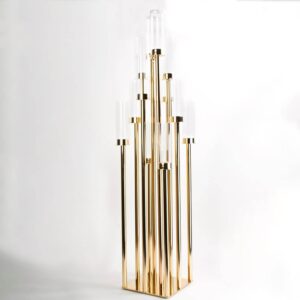 Infinity Gold Square Candle Holder