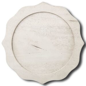 Acacia Whitewash Charger 13"