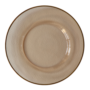 Halo Amber Gold Rim Charger 13"