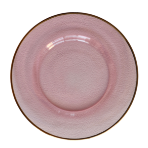 Halo Pink Gold Rim Charger 13"