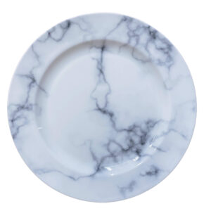 White Marble Charger 12"