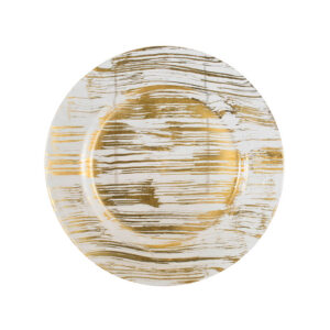 Distressed Gold Charger 12"